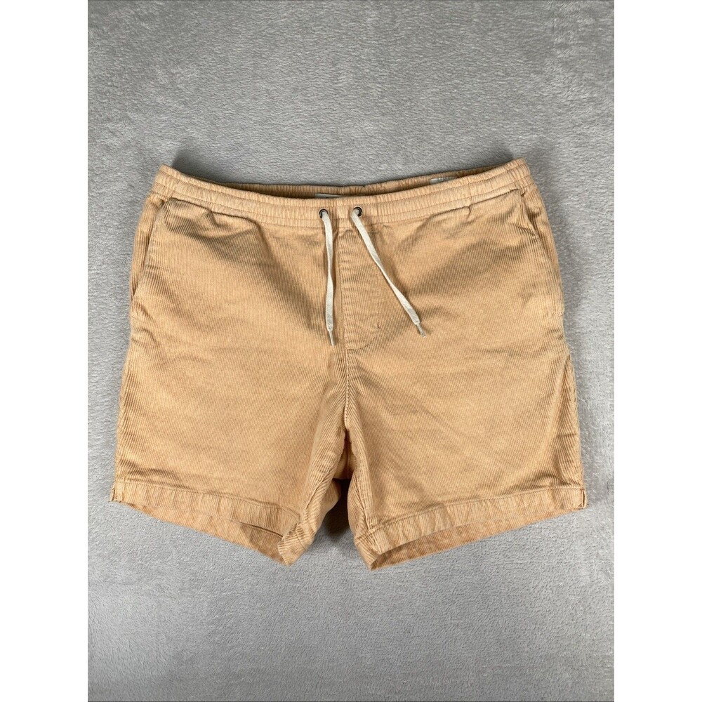 Pacsun Volley Shorts Men's Large Corduroy Peachy Orange Pull on drawstring short